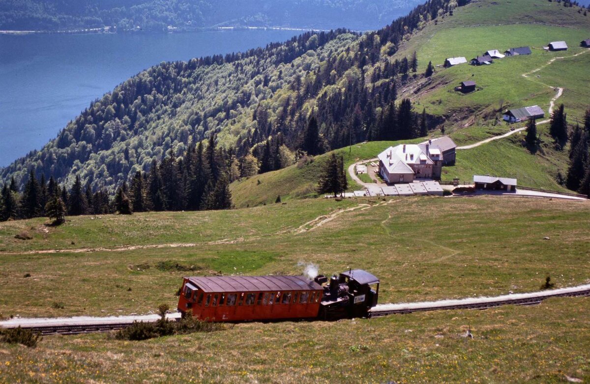 Dampfzug auf der Schafbergbahn zu ÖBB-Zeiten (1986)