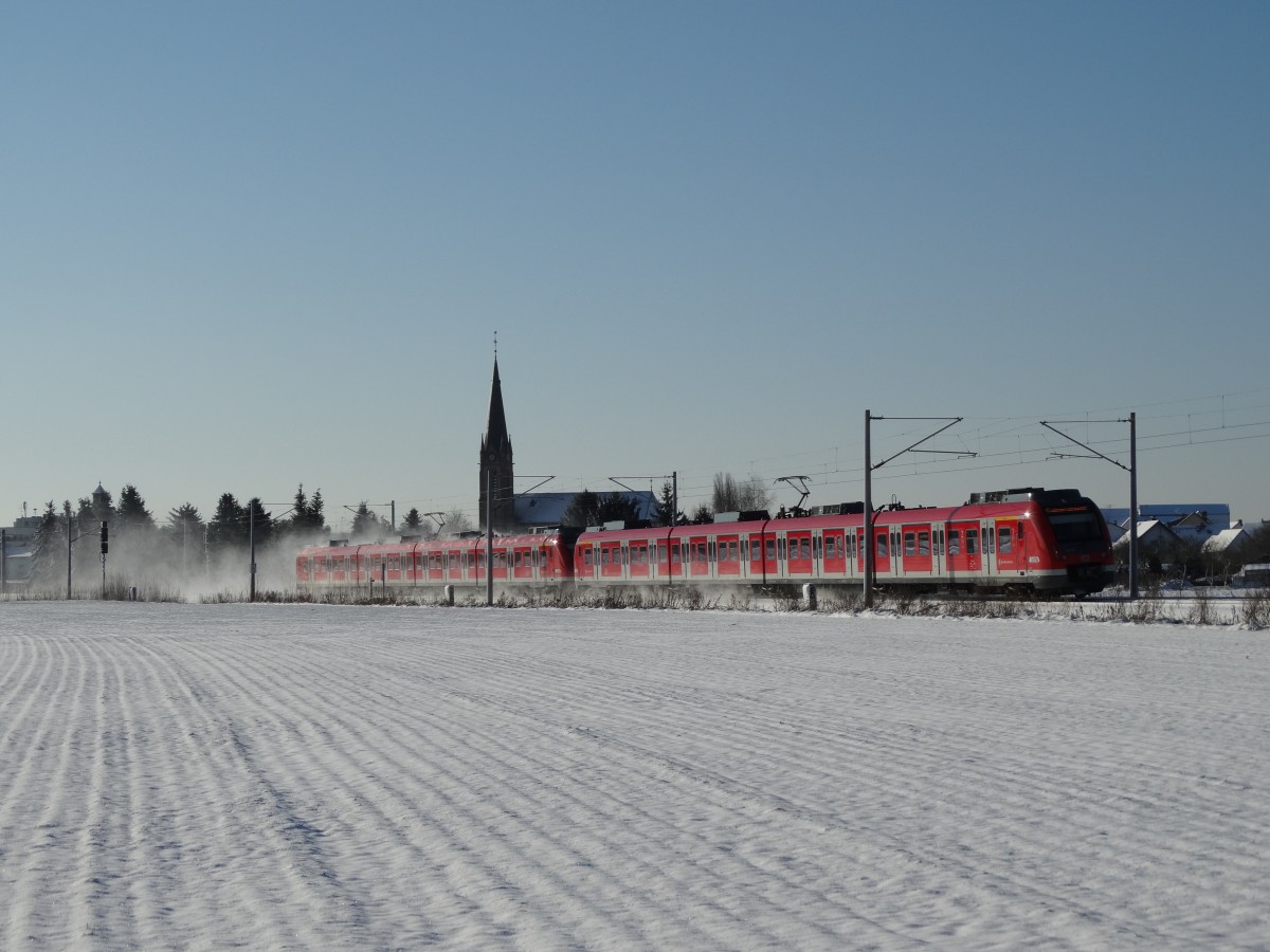 DB Regio Hessen S-Bahn Rhein Main 430 xxx + 430 xxx am 28.12.14 bei Rödermark Ober-Roden