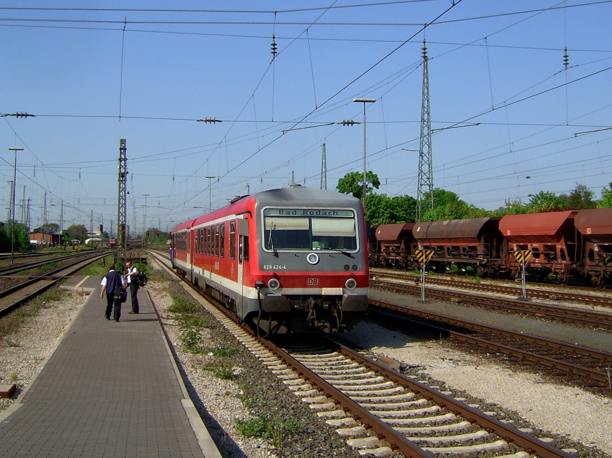 Der 628 424 am 13.05.2008 im Lichtenfels.