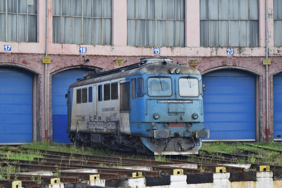 Diesellok 92-53-0-601268-1 am 29.07.2018 im BW Sibiu. Der Zutritt im BW Sibiu ist bis zur Drehscheibe gestattet, da sich in diesem Bereich das Dampflokmuseum befindet.