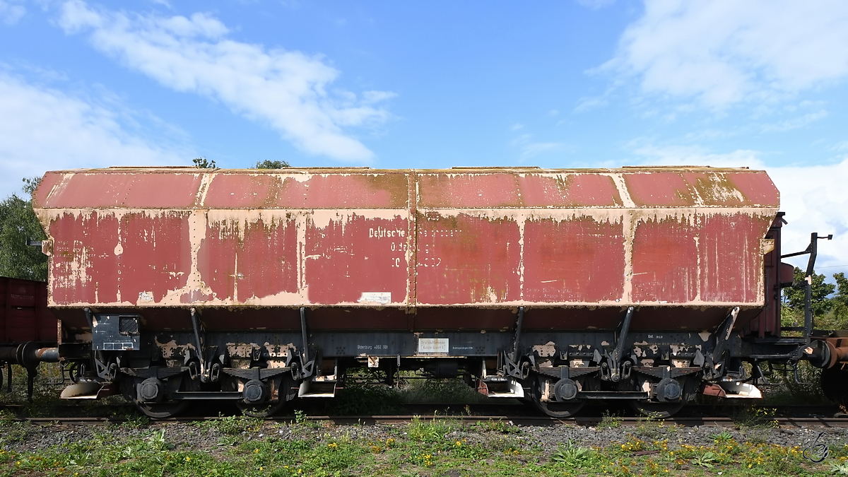 Dieser Selbstentladewagen (?) war Anfang September 2019 in Gelsenkirchen abgestellt.