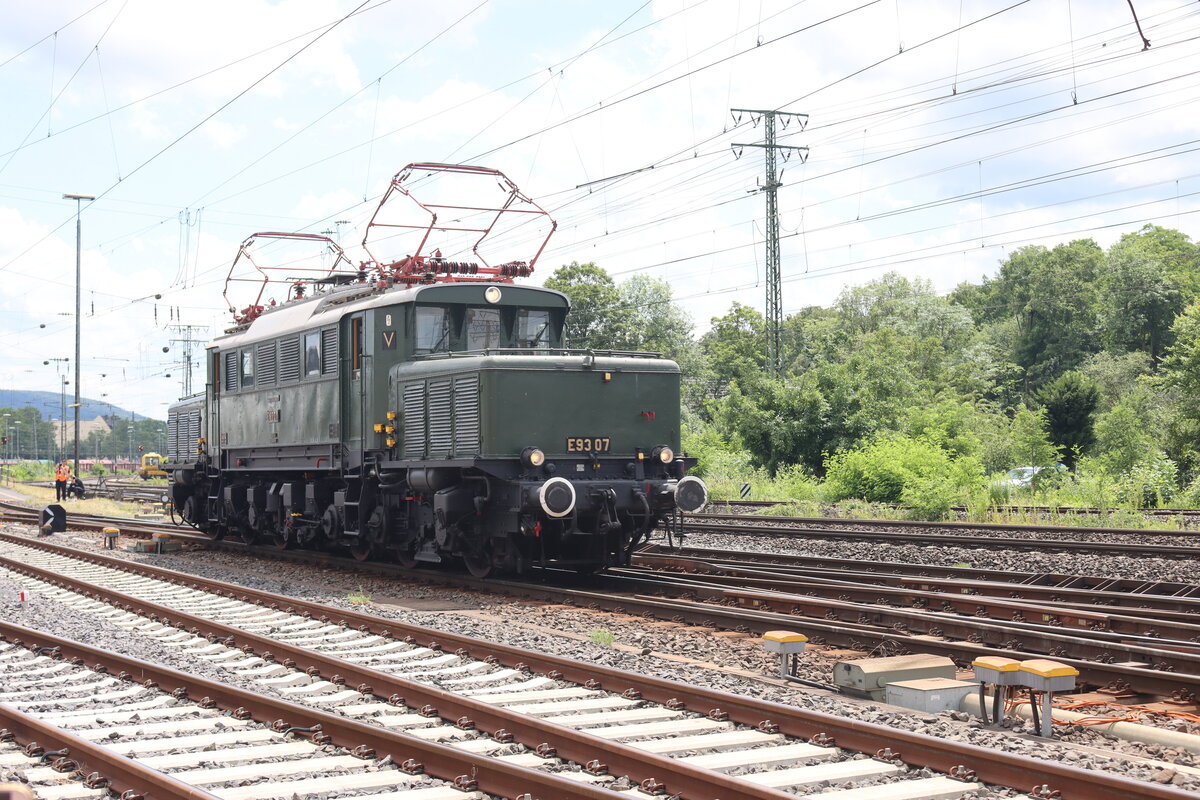 E 93 07 zum Eisenbahfest in Koblenz vom 25.06.2022