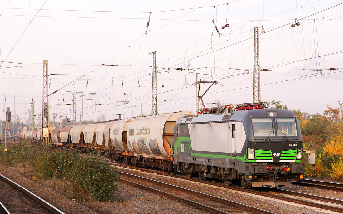  ecco-rail 193 758 (angemietet bei European Locomotive Leasing) // Krefeld-Linn // 23. November 2019