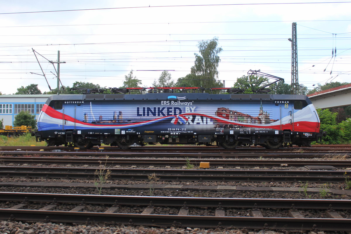 ERS 189 212  Linked by Rail  beim Rangieren in Duisburg-Entenfang am 9.7.16 