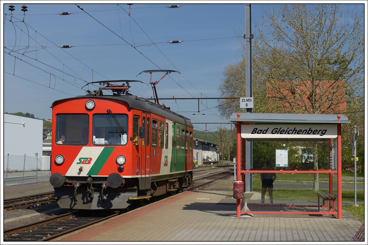 ET 2 als R 8603 von Feldbach kommend, am 22.4.2019 bei der Ankunft am Zielbahnhof. 