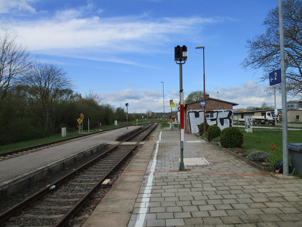 Gleissperrsignal,am 24.April 2023,in Klostermansfeld.