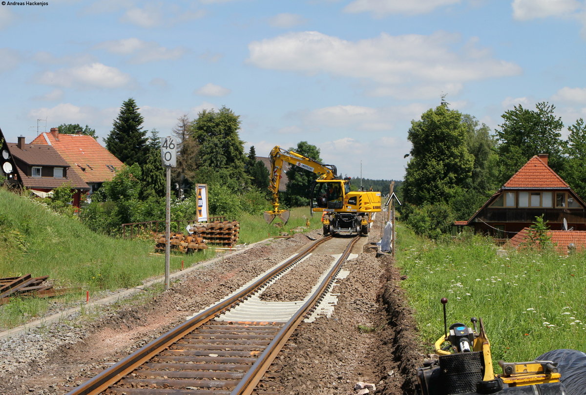 Gleisumbau in Rötenbach 14.6.18