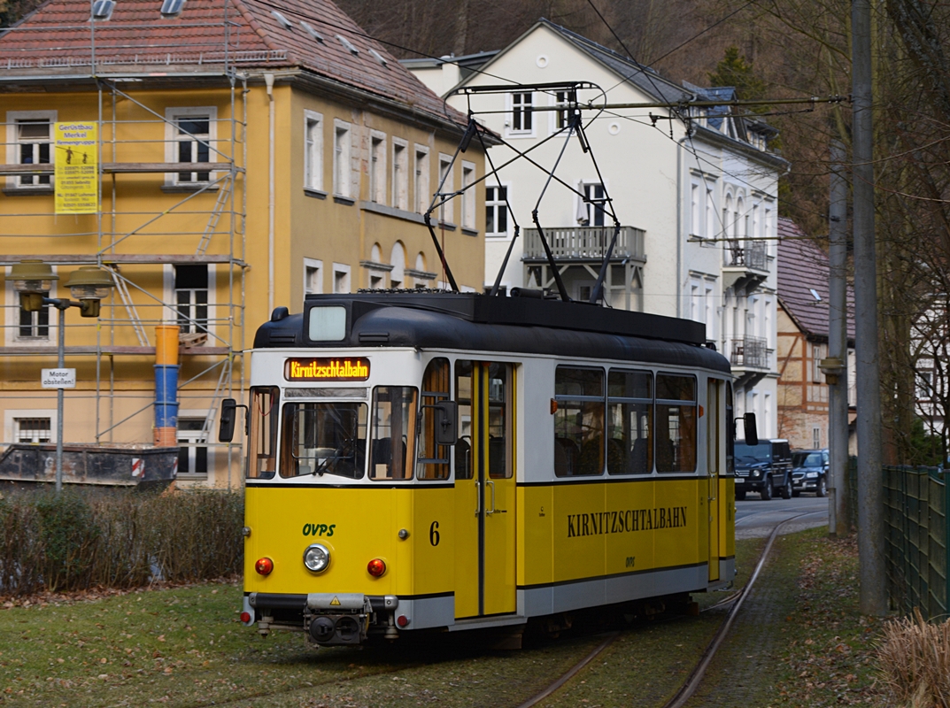 Gotha TB7 #6 während der Vorbereitung auf die nächste Fahrt. Bad Schandau, 13.02.2018. 