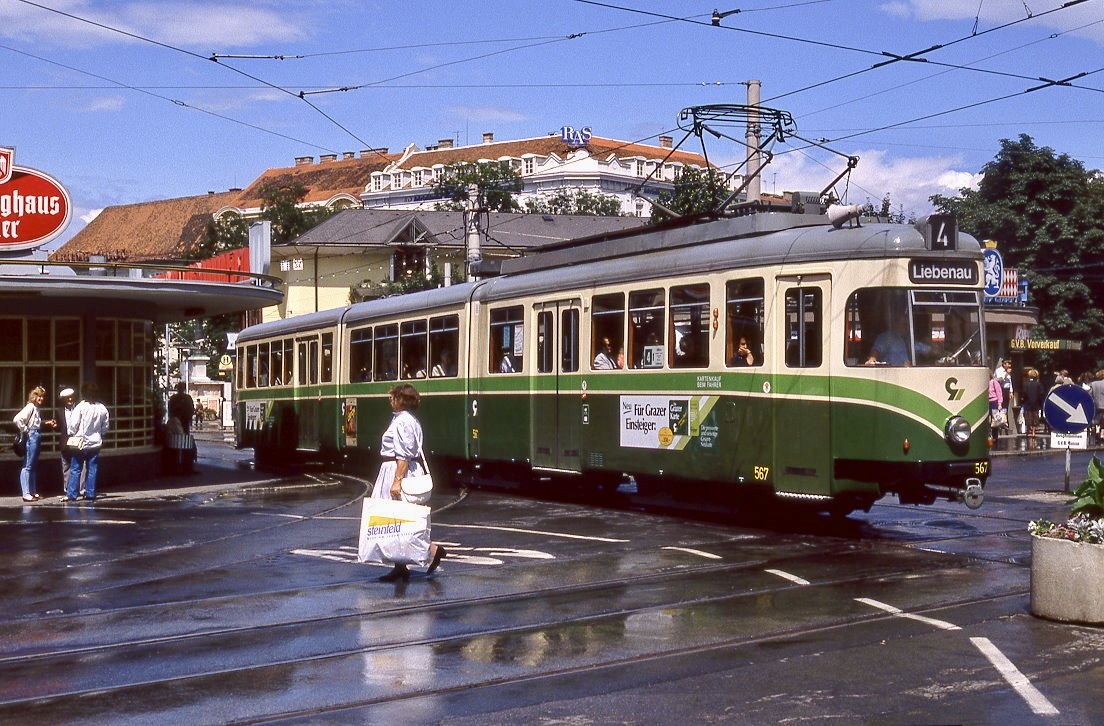 Graz 567, Jakominiplatz, 02.08.1989.
