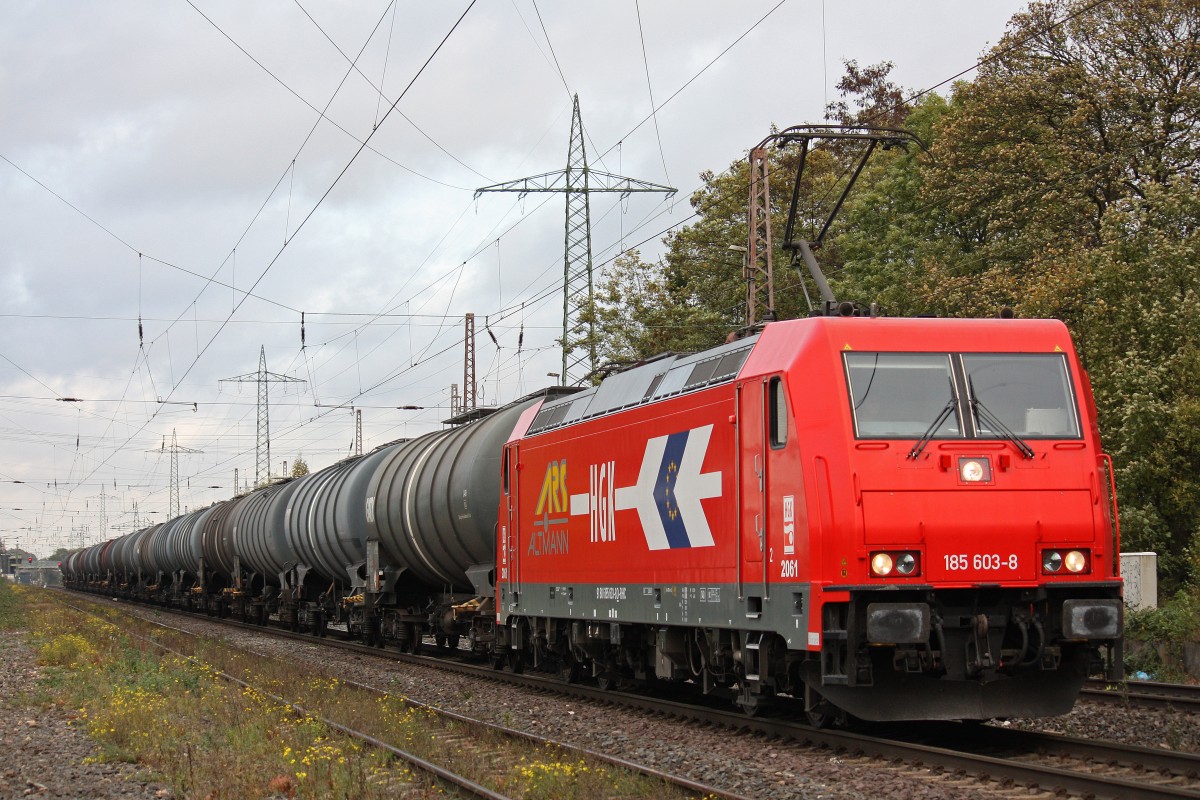 HGK 2061 (185 603) am 1.11.13 mit einem Kesselzug in Ratingen-Lintorf.