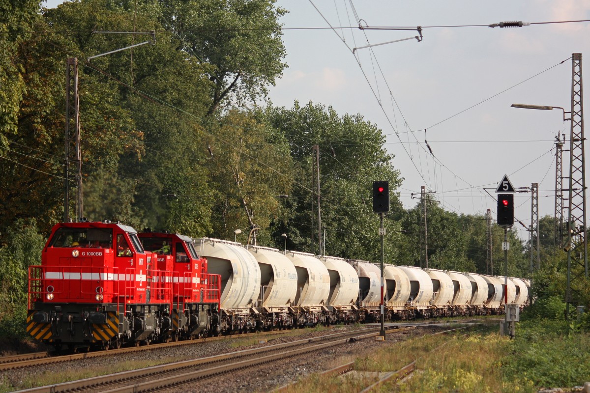   

HGK DH 717+HGK DH 715 am 23.8.13 mit einem Kalkmehlzug in Ratingen-Lintorf.