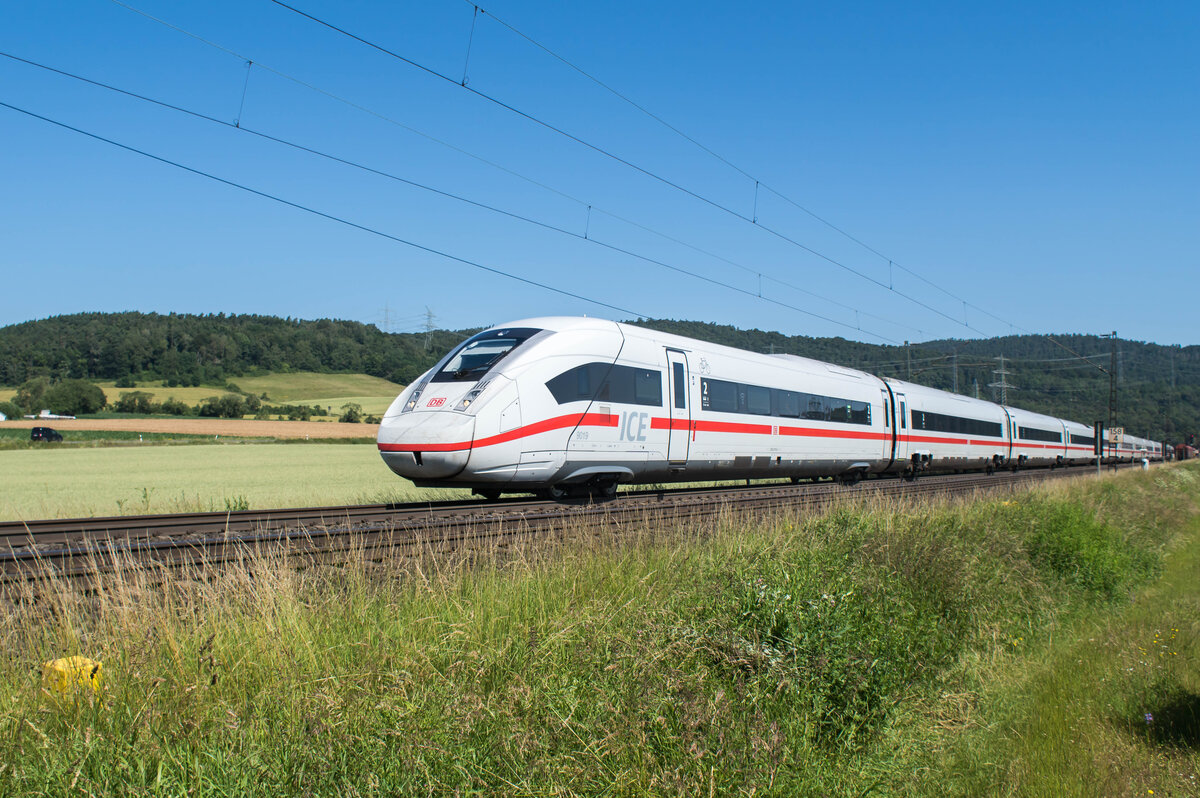 ICE 812 019-8 ist am 25.06.2024 in Richtung Frankfurt/M unterwegs ...