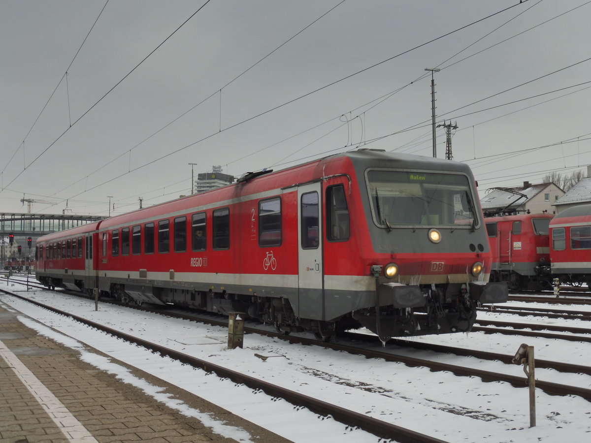 Im März 2018 rangierte 628 im Ulmer Hbf um später als IRE nach Aalen Hbf zu fahren