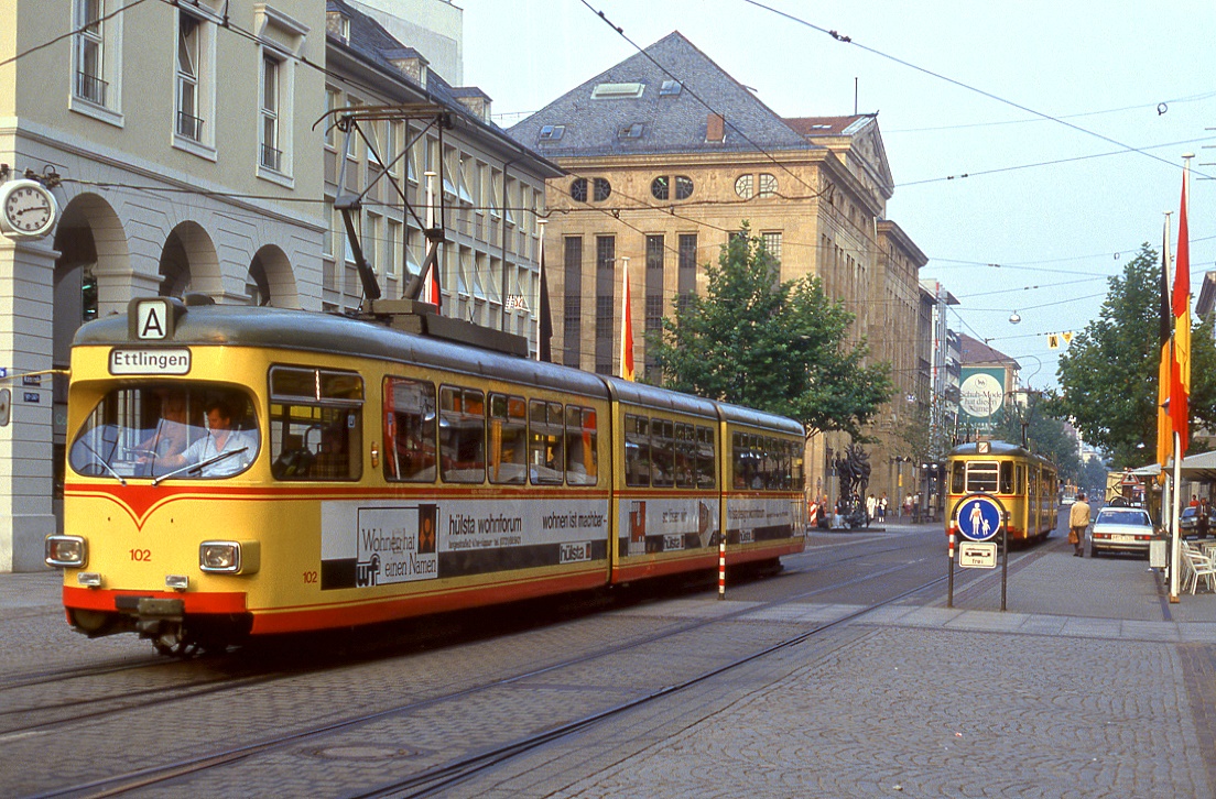 Karlsruhe 102, Kaiserstraße, 04.09.1987.