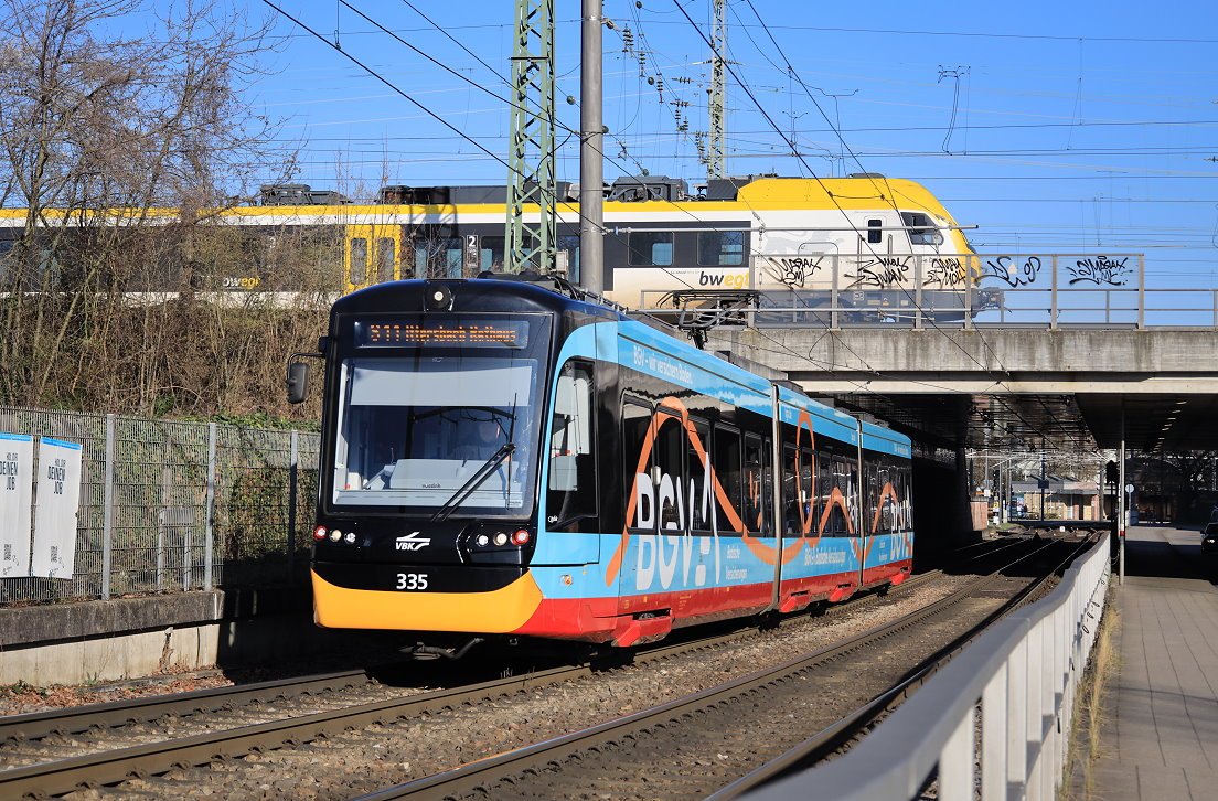 Karlsruhe 335, Schwarzwaldstraße, 09.03.2024.
