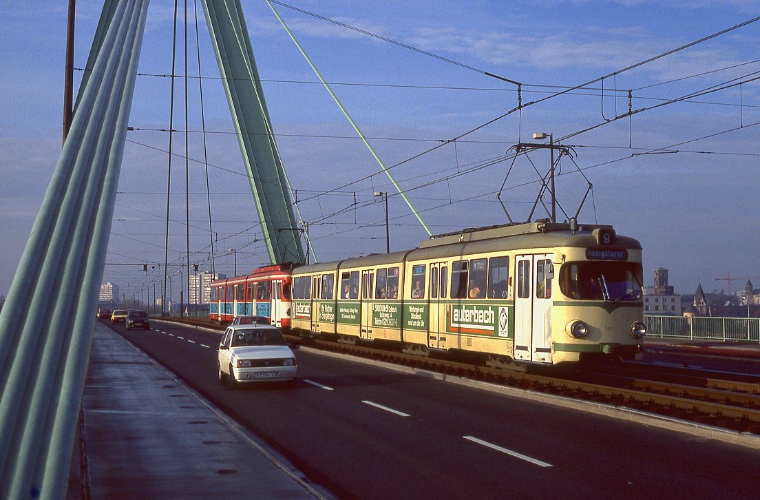 Köln 3115, Severinsbrücke, 26.11.1991.