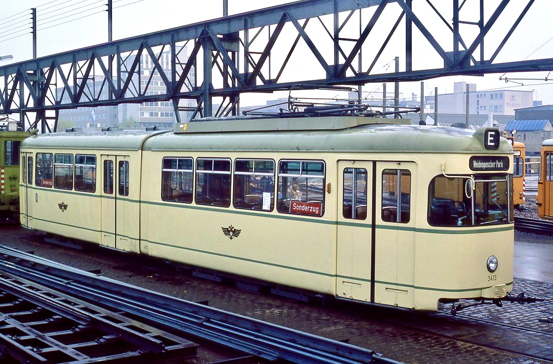 Köln 3413, Betriebshof West, 16.11.1985.
