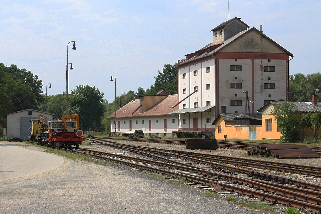 Lagerhaus des Bahnhof Dacice am 29.Juli 2018.
