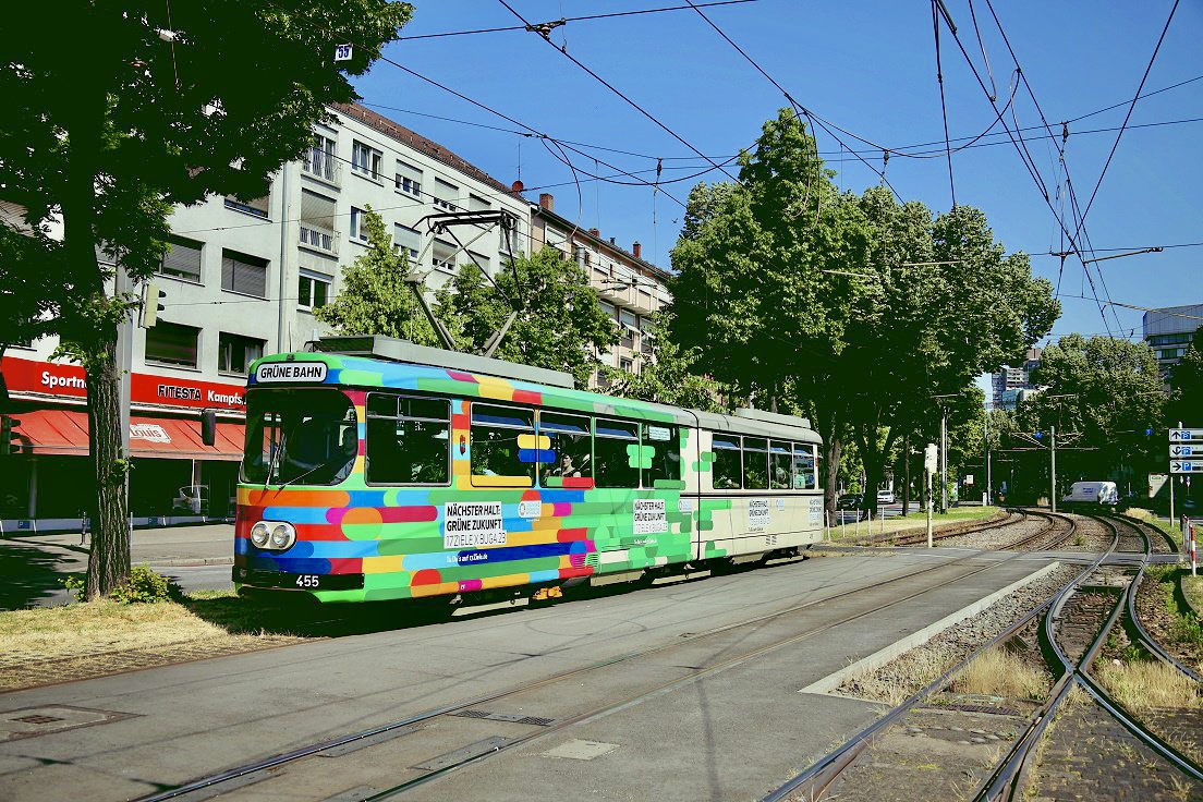 Mannheim 455, Friedrichsring, 09.06.2023.