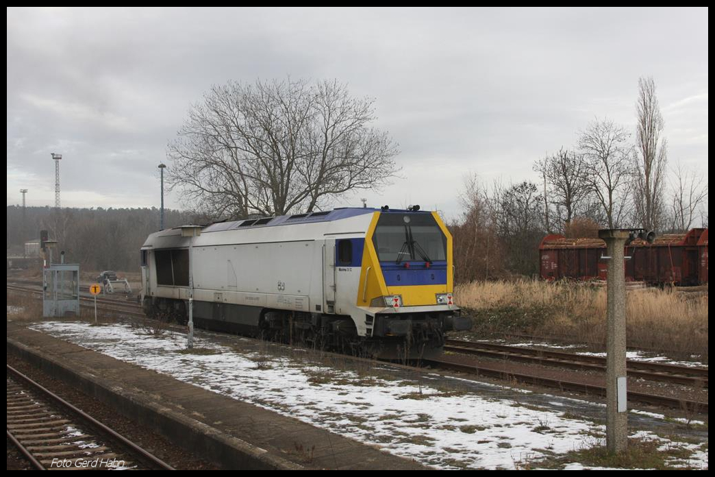 Maxima 263001-0 von VTLT stand am 29.1.2017 abgestellt im Bahnhof Blankenburg.