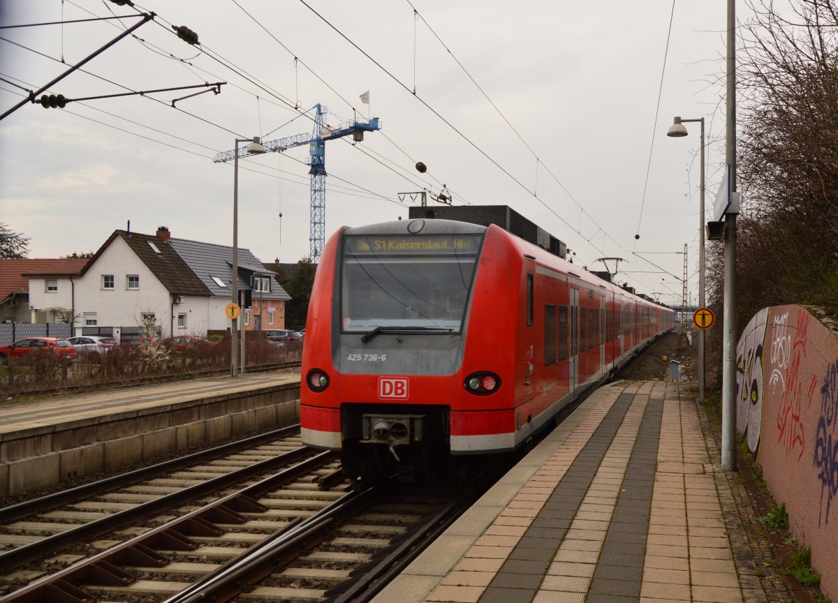 Nachschuß auf den aus HD-Pfaffengrund/Wieblingen ausfahrenden 425 738-6 nach Kaiserslautern. 28.2.2016