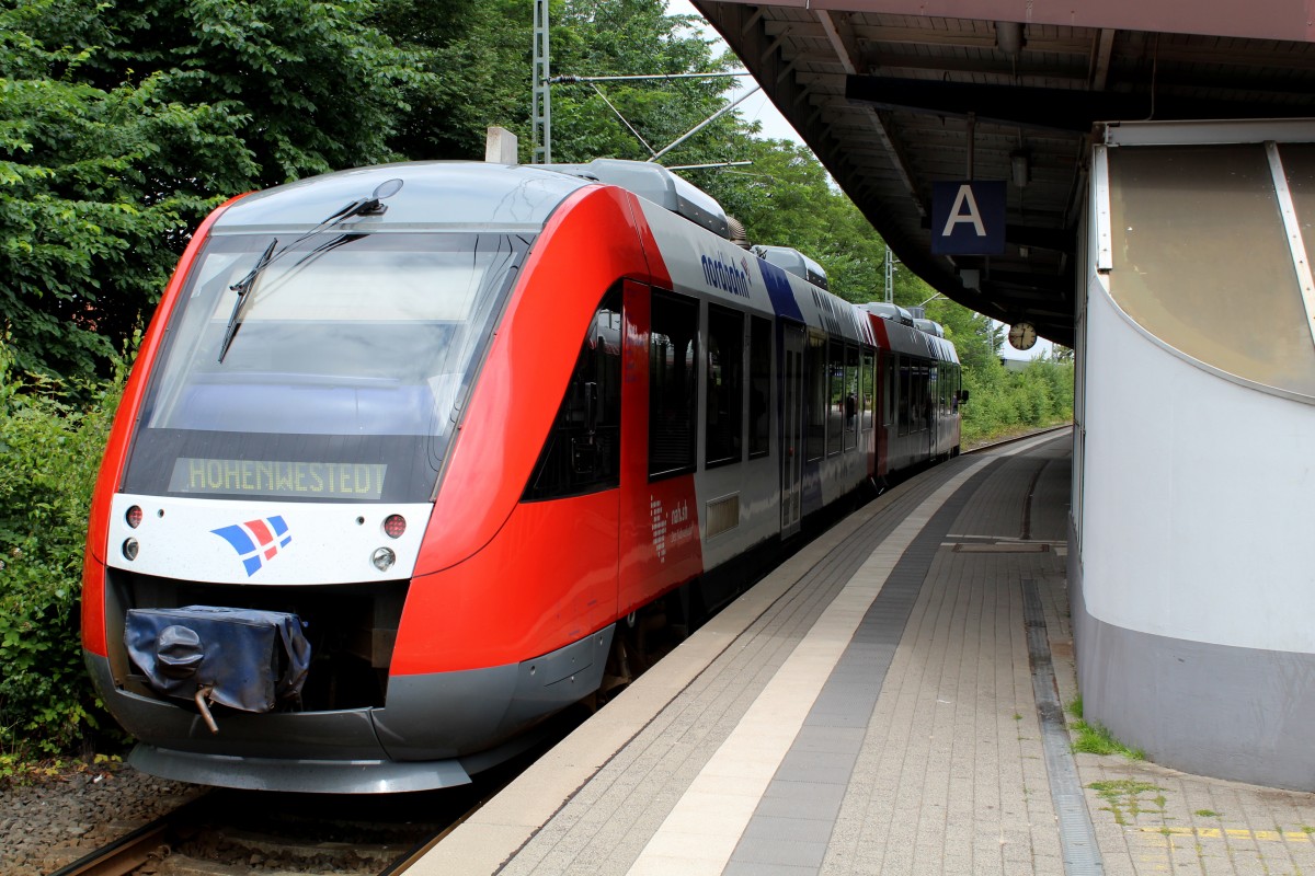 NBE Nordbahn LINT 41 Bahnhof Neumünster am 15. Juli 2013.