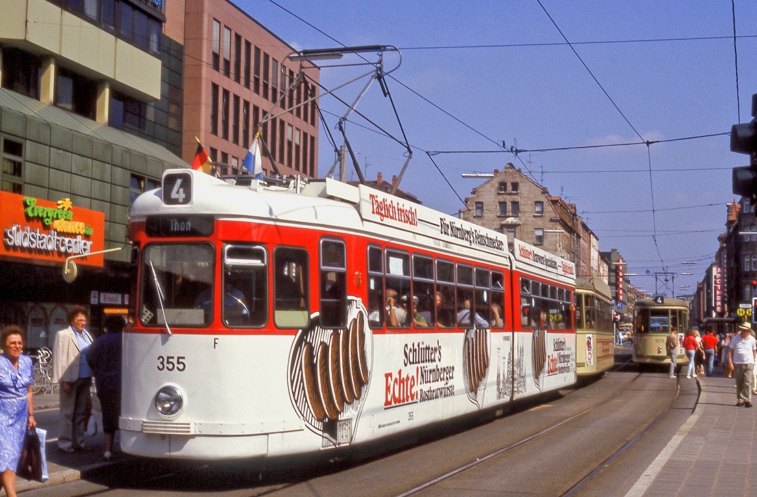 Nürnberg 355, Aufseßplatz, 31.08.1987.
