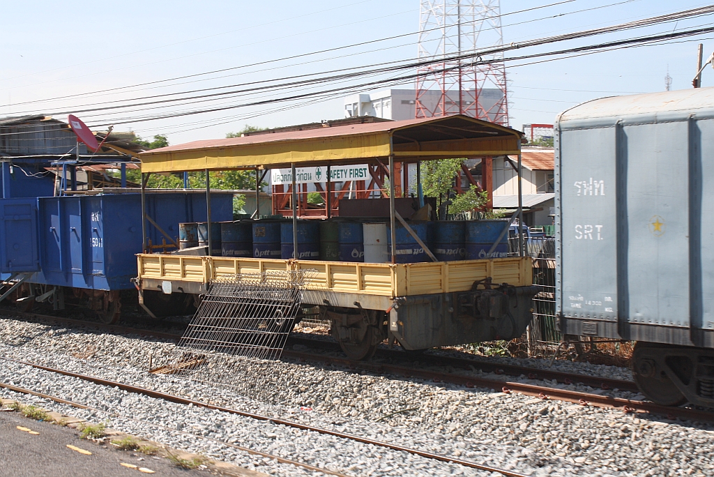 Nummernloser Oberbauwagen (Geismar/Frankreich, Type R10), aufgenommen am 29.Mai 2013 in der Hua Mak Station.
