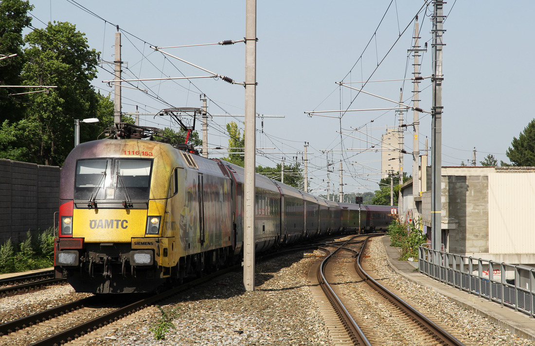 ÖBB 1116 153 // Bahnhof Wien Kaiserebersdorf // 12. Juni 2019