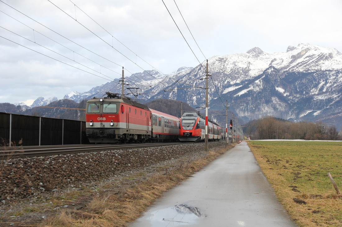 ÖBB 1144 241 // Aufgenommen zwischen Kuchl und Golling-Abtenau. // 31. Januar 2020