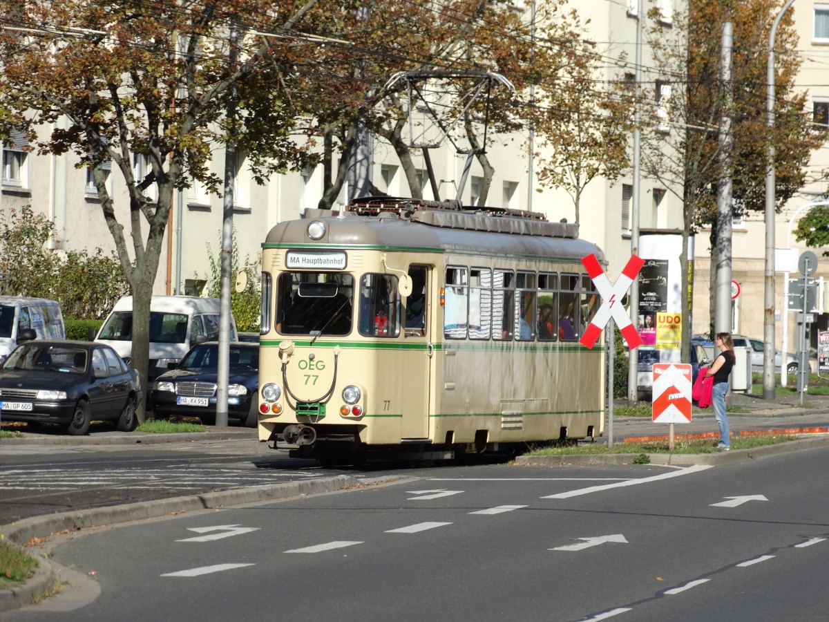 OEG Tw 77 am 18.10.14 in Mannheim 