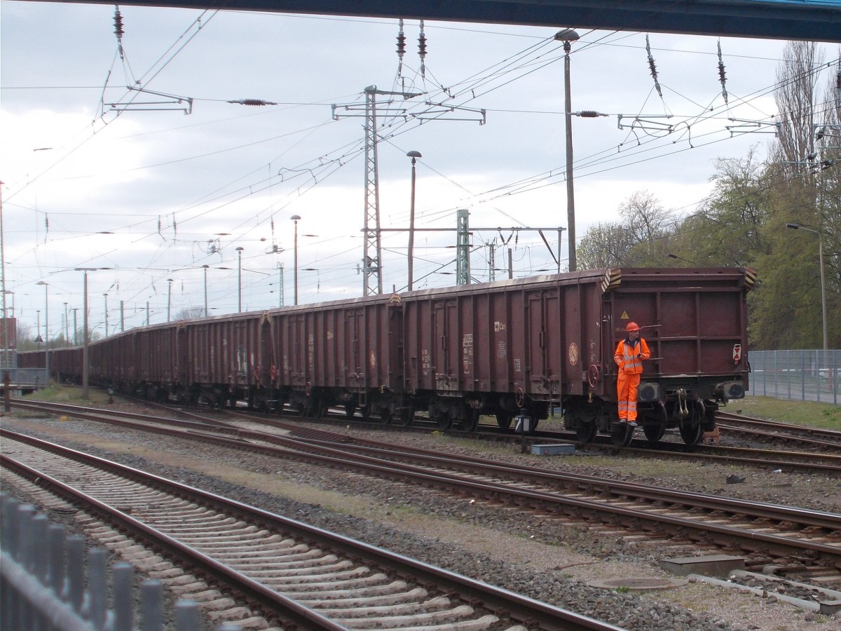 Rangierarbeiten,am 26.April 2015,in Bergen/Rügen.