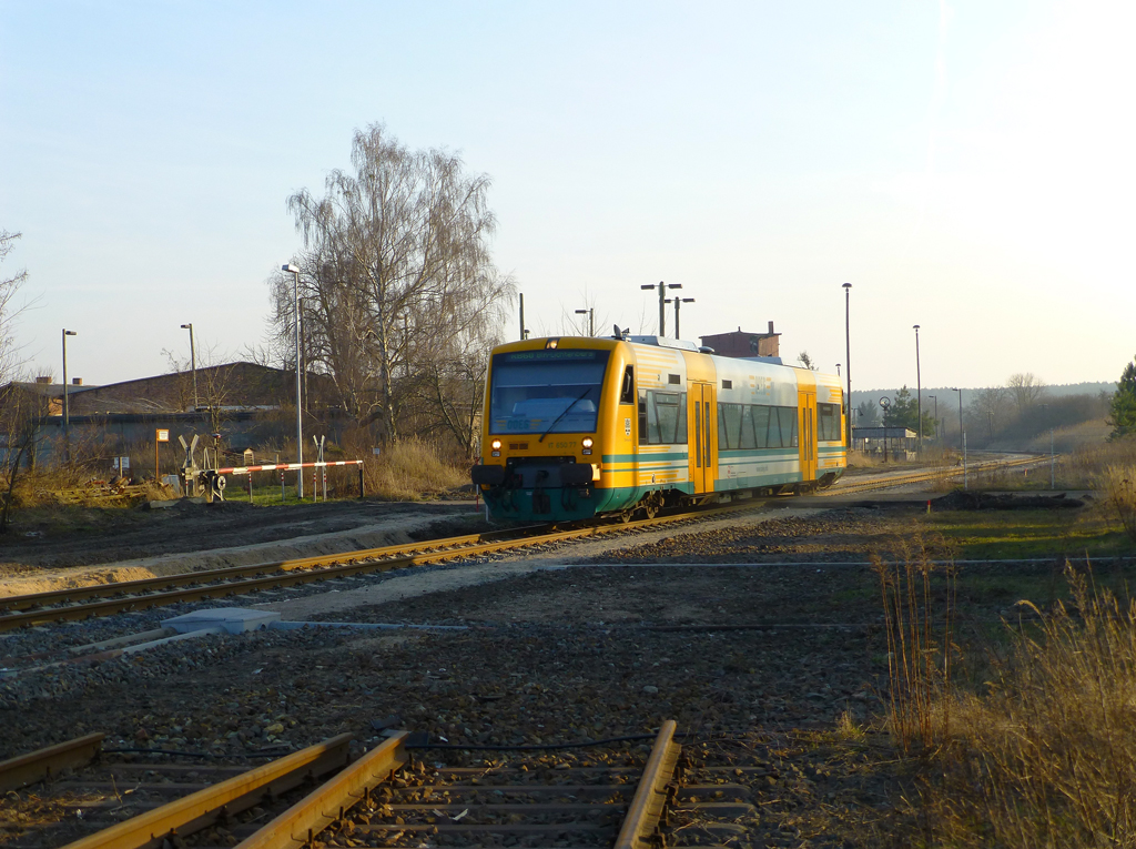 RB60 einfahrt in Wriezen aus Richtung Neutrebbin nach Bln.-Lichtenberg.