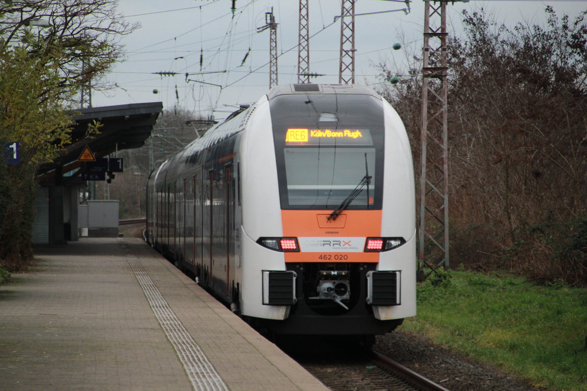 RE 6 nach Köln Bonn Flughafen von Düsseldorf kommend fuhr am 23.12.2019 nicht über Langenfeld sondern über Hilden.