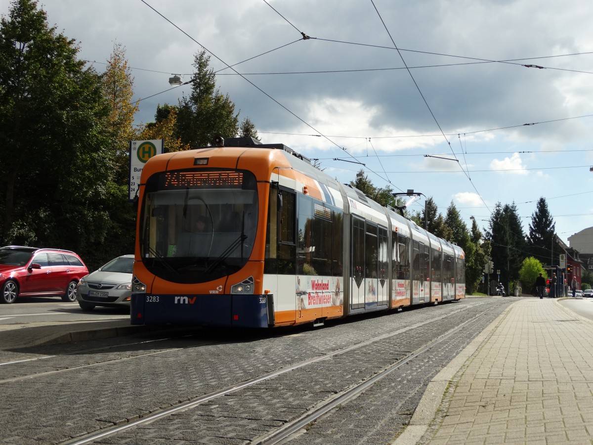 RNV Bombardier Variobahn 3283 am 27.09.14 in Heidelberg 