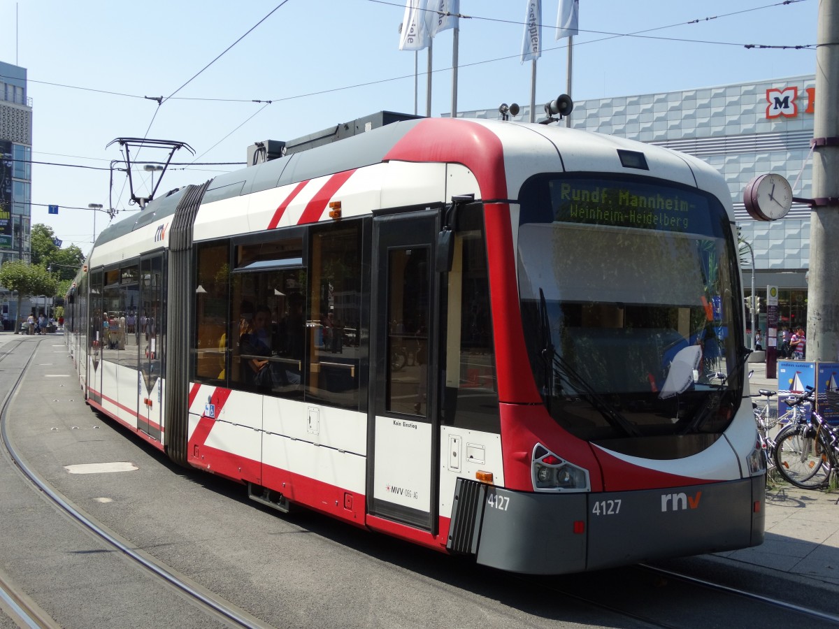 RNV Variobahn am 25.07.14 in Heidelberg 