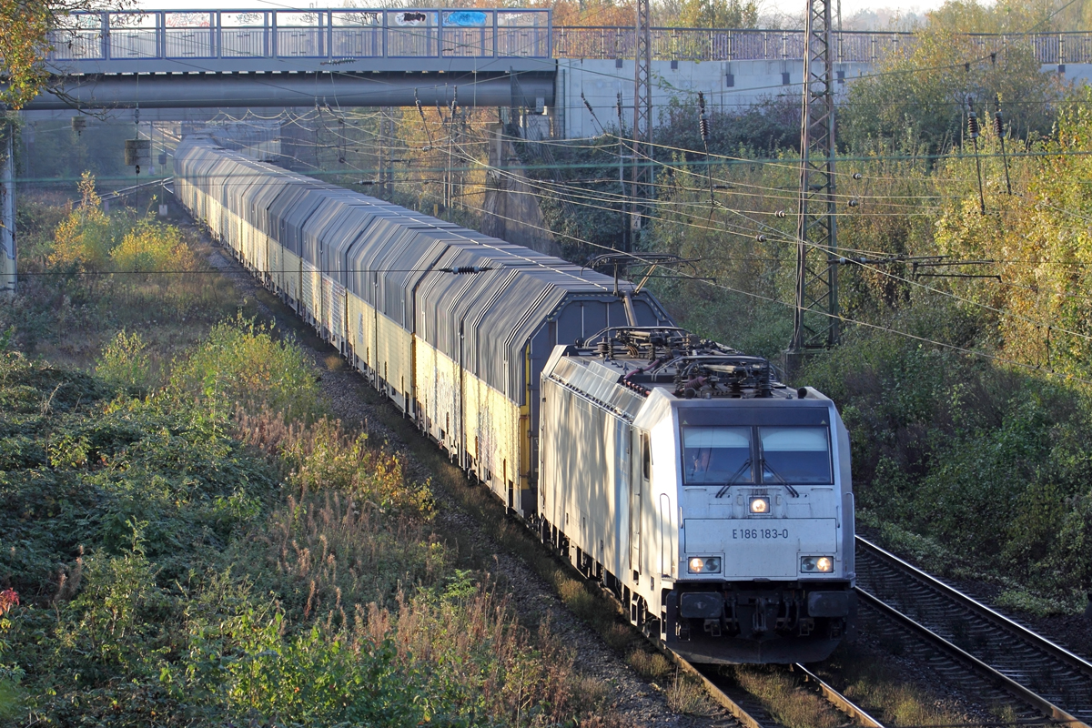 Rpool 186 183 auf der Hamm-Osterfelder Strecke in Recklinghausen 10.11.2020