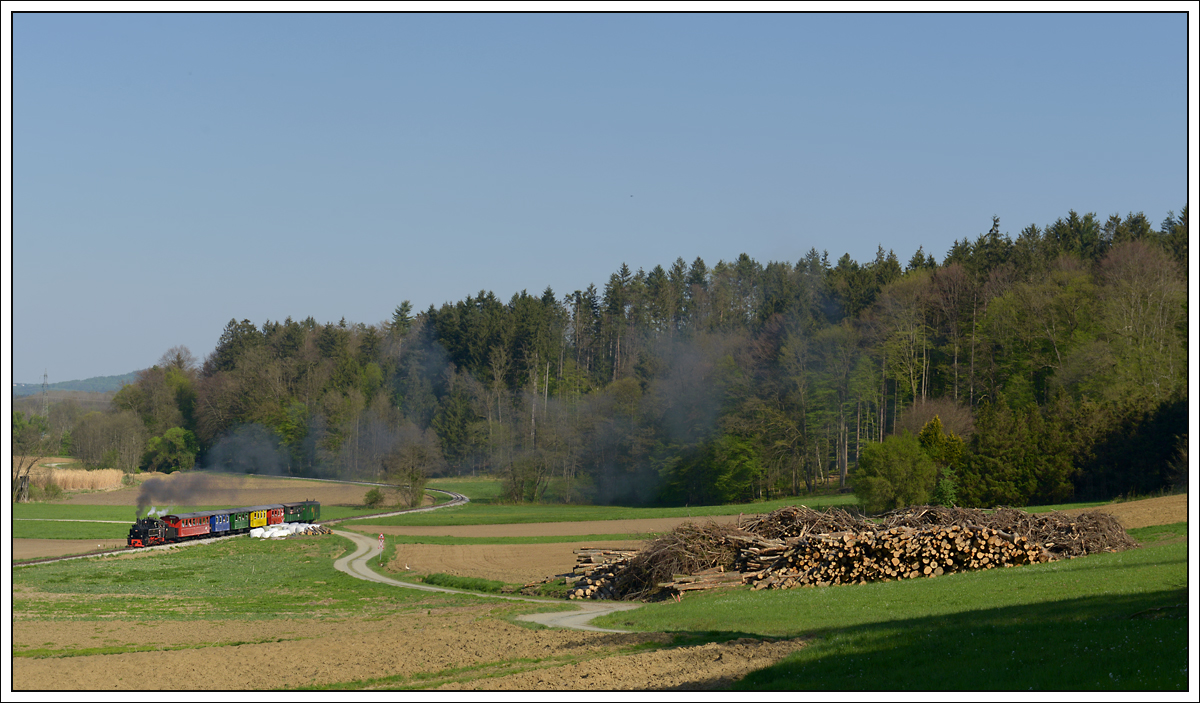 Saisonbeginn 2019 auf der Stainzer Bahn am Ostersonntag 22.4.2019. Aufnahme kurz vor Kraubath.