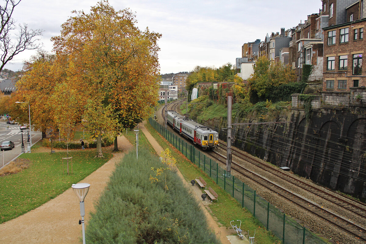 SNCB 066 662 erreicht in Kürze seinen Zielbahnhof Verviers-Central aus Richtung Aachen kommend. (12.11.2023)