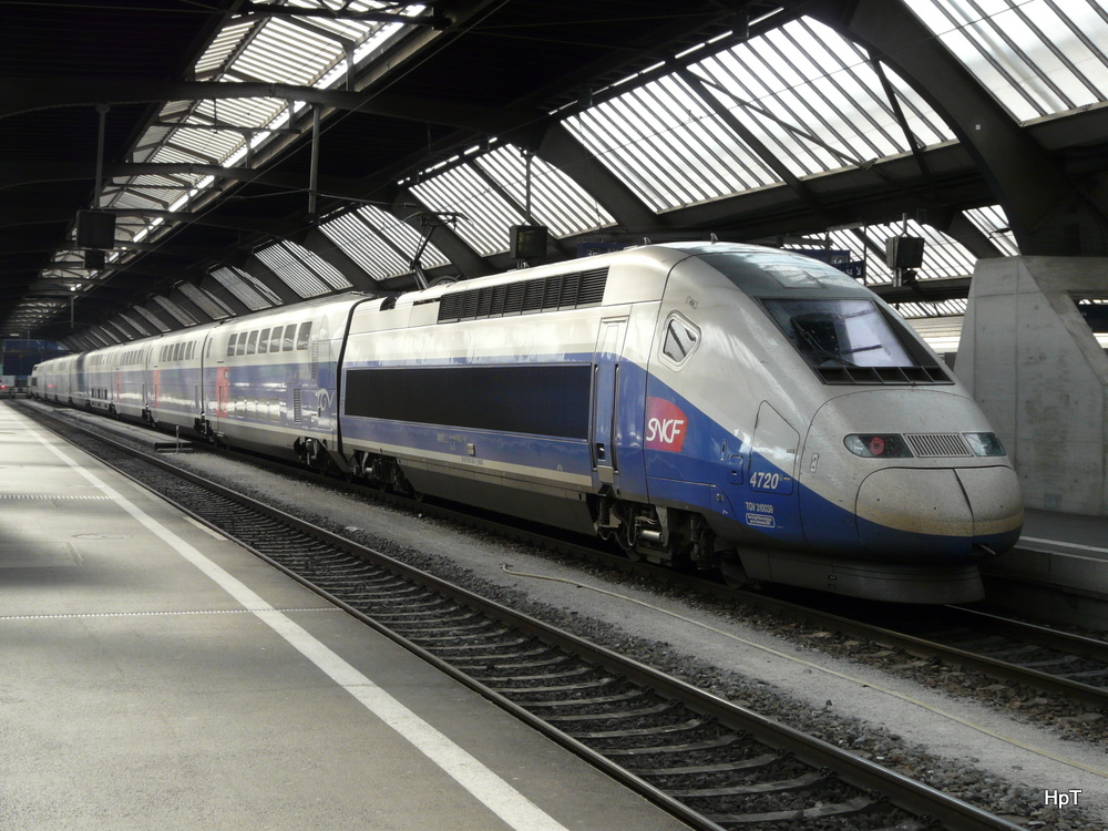 SNCF - TGV 4720 im HB Zrich am 04.08.2013