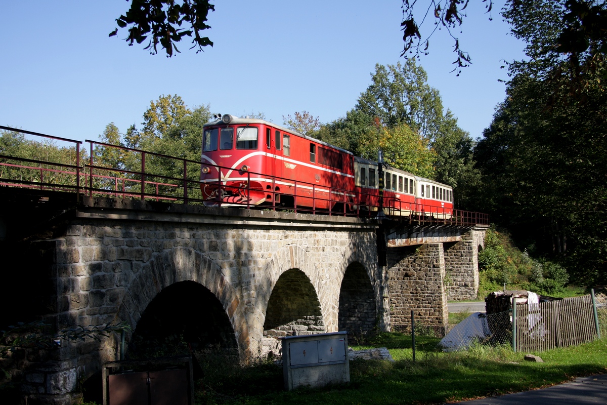 T47 018 mit Os21252 nach Nová Bystřice in Albeř am 21.09.2018.