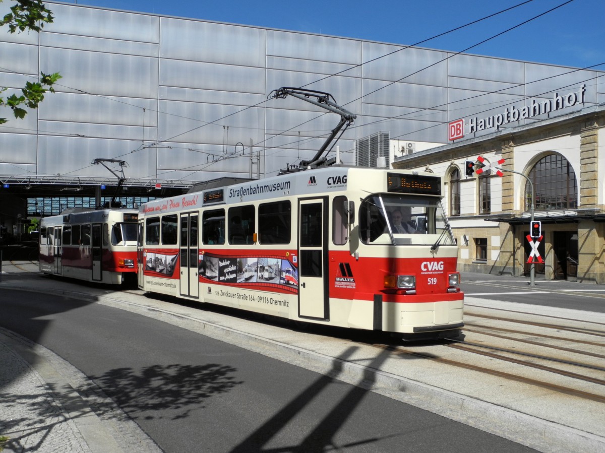 Tatra 519 & 509 am 15.05.15 am Chemnitzer Hauptbahnhof