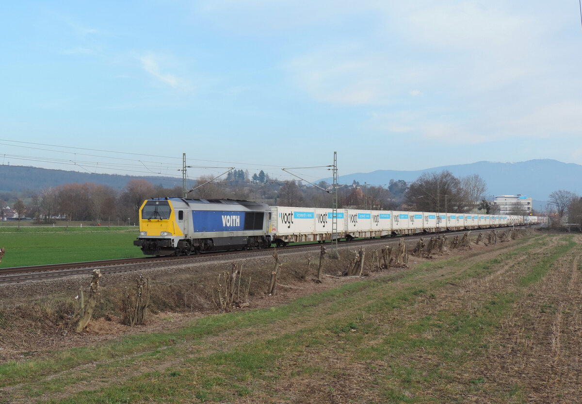 Teningen - 8. März 2024 : Stock Transport 264 003 mit einem Vogt Kombi von Rheinfelden nach Mainz. 

Link zum Video : https://www.youtube.com/watch?v=Vpc521X5m6Y&t=22s