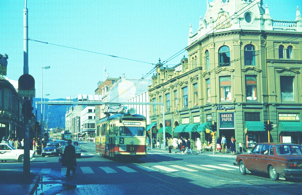 Trondheim 18-08-1979 Tram Linie 2 [Tw 21]