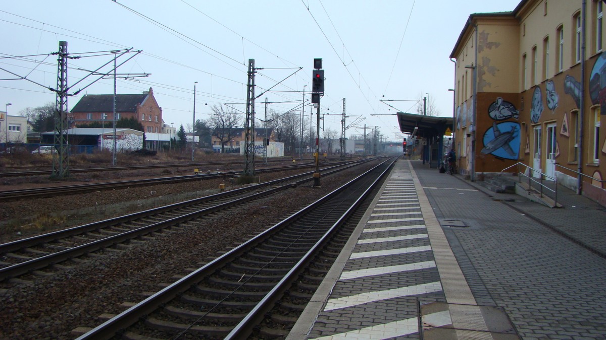 Unterer Bahnhof in Delitzsch, 26.12.2013.