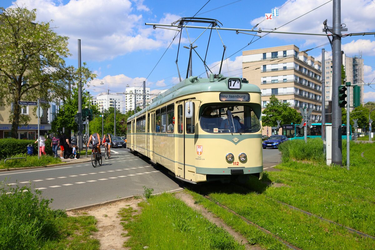 VGF Düwag N-Wagen 112 am 12.05.24 in Frankfurt am Main