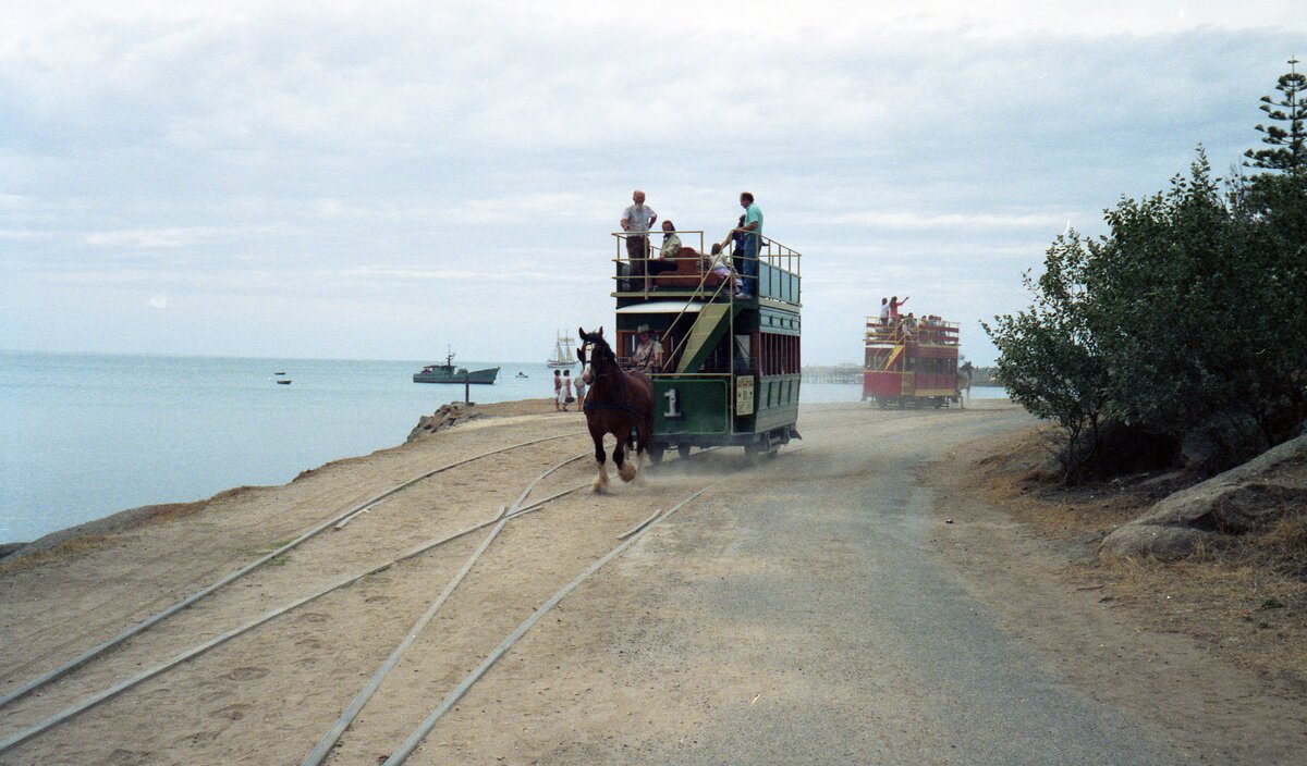 Victor Harbor Horse Tram__South Australia__Granite Island.__08-01-1989