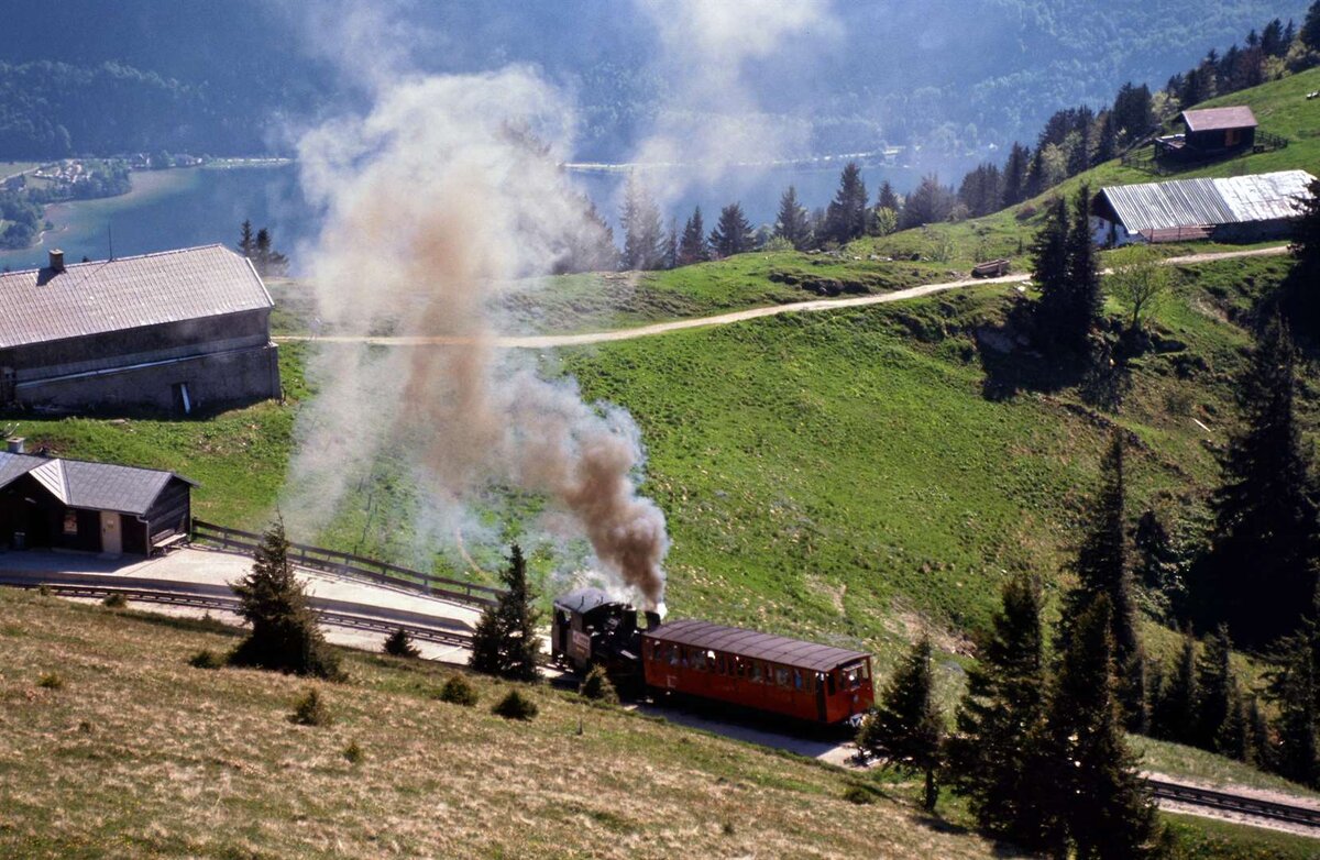 Viel Dampf auf der Schafbergbahn zu ÖBB-Zeiten (1986)