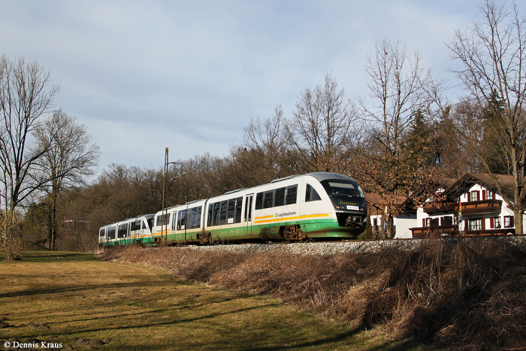 VT 03 und VT 09 als M 32973 am 15.02.2014 bei Bad Aibling.