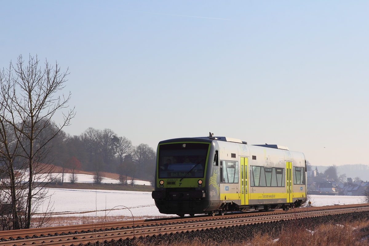 VT650.728 Agilis bei Burgkunstadt am 27.01.2017.